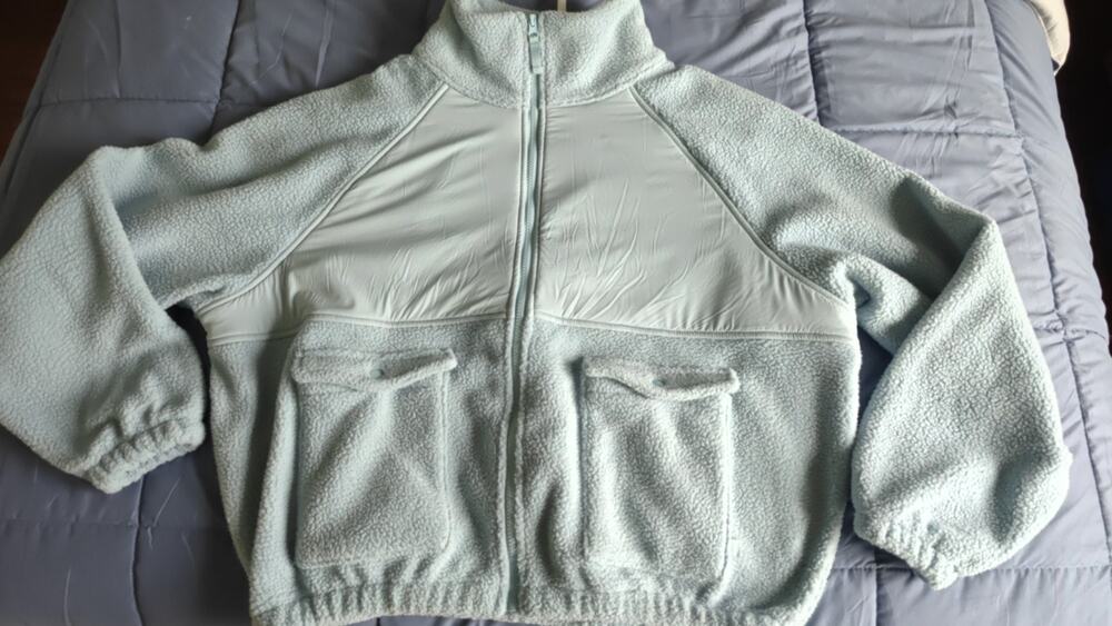 Blogilates Women's Bonfire Fleece Jacket - Light Blue L